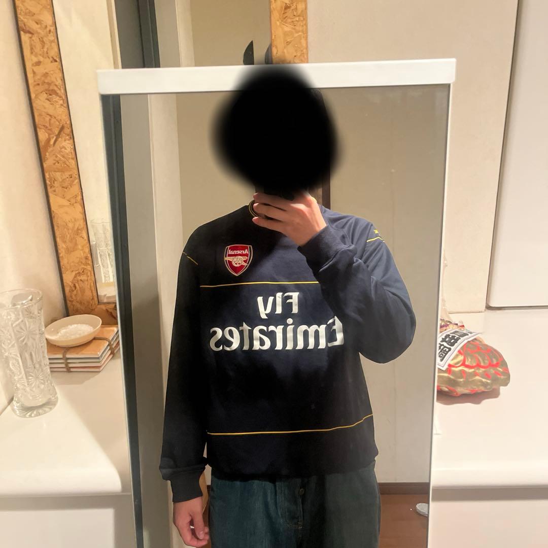 【希少】00sアーセナルトレーニングスウェットネイビー　Sサイズ　NIKE　古着