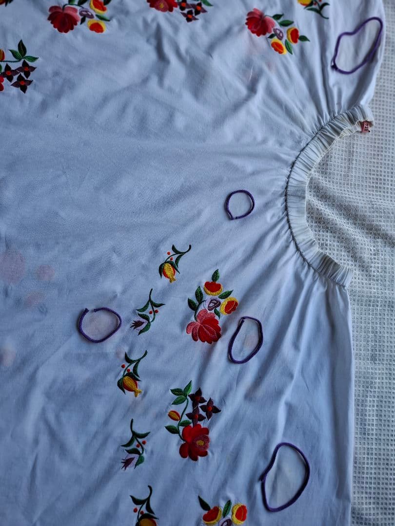 フォークダンス花柄刺繍ベスト&スカートセット