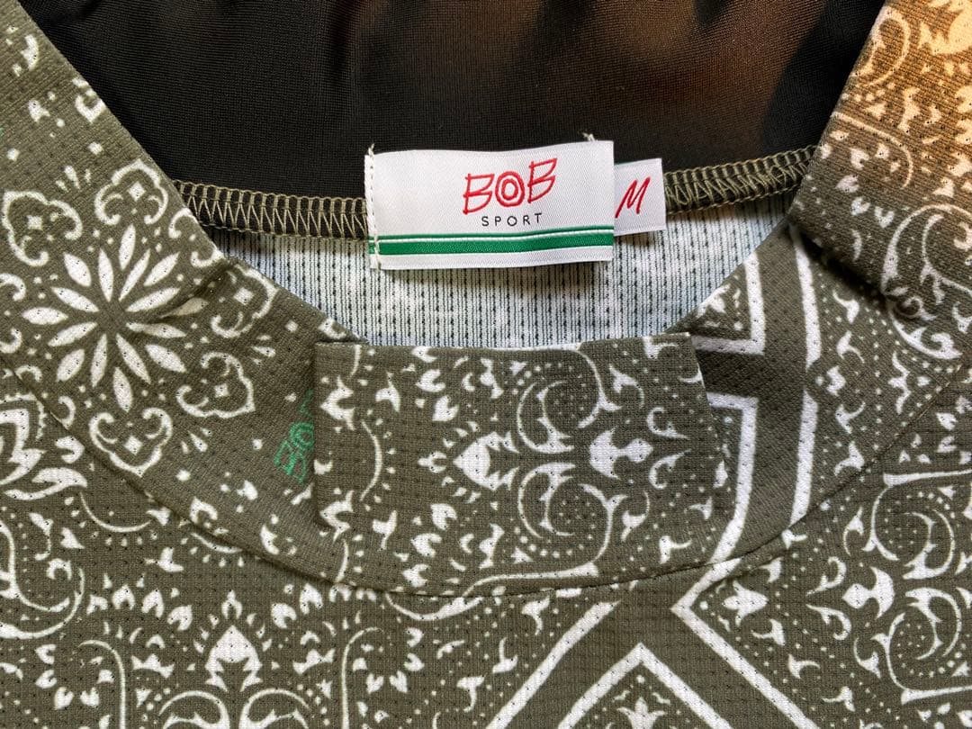 【BOB SPORT】GOLF半袖オリジナルバンダナ柄ハイネック