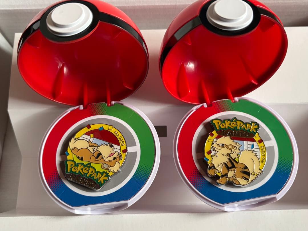 ポケパークカントーピンズ10個とプレミアムボール、シール、研究ノート、プァイル