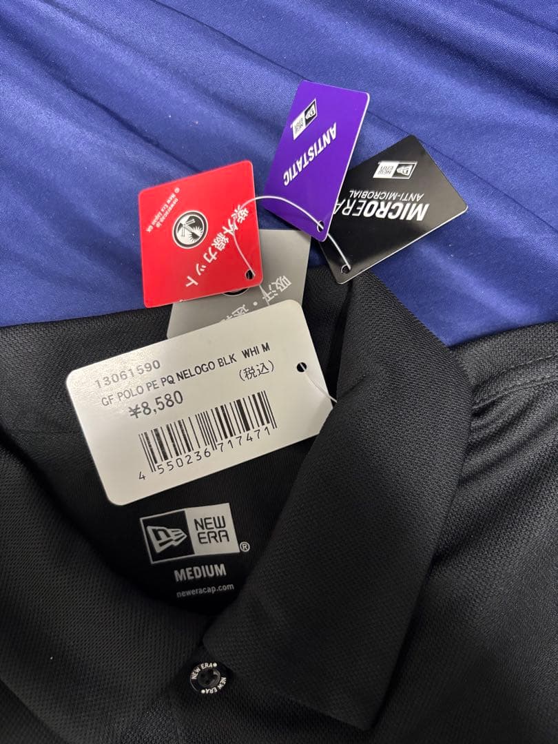 NEW ERA ポロシャツ M ブラック　新品未使用タグ付き。