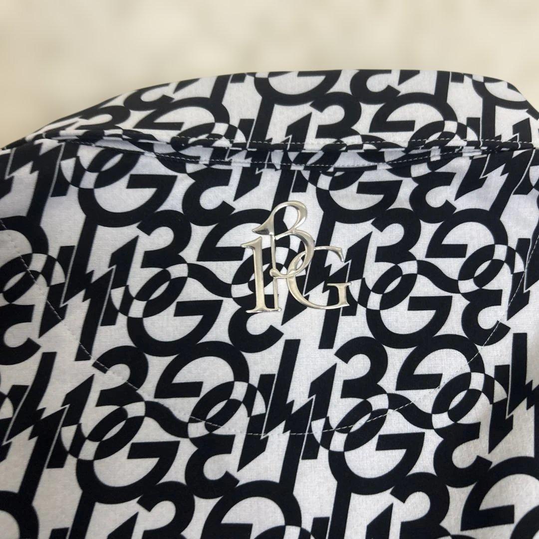 【極美品】piu1uguale3GOLF ロゴ　長袖ポロシャツ　ブラック　6