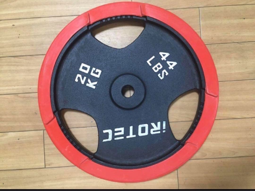 ① iROTEC ラバー　バーベル　プレート 20kg x 1枚
