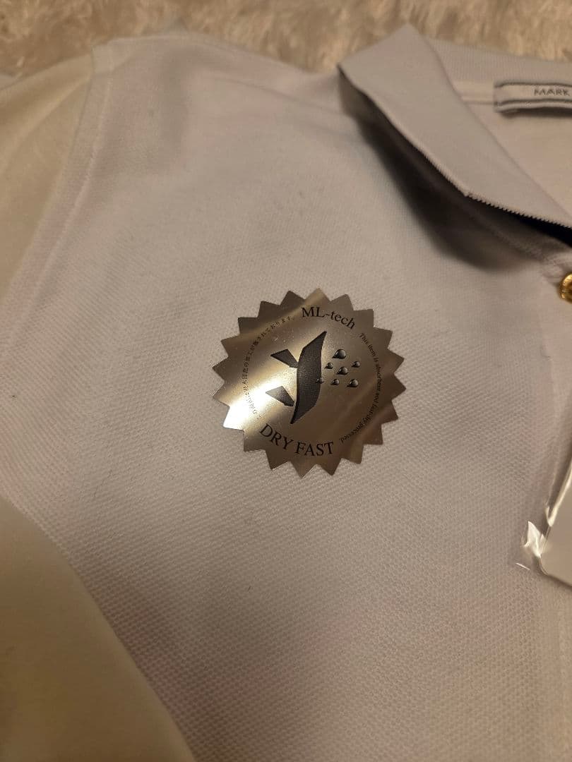 新品MARK & LONA ホワイト長袖ポロシャツ M