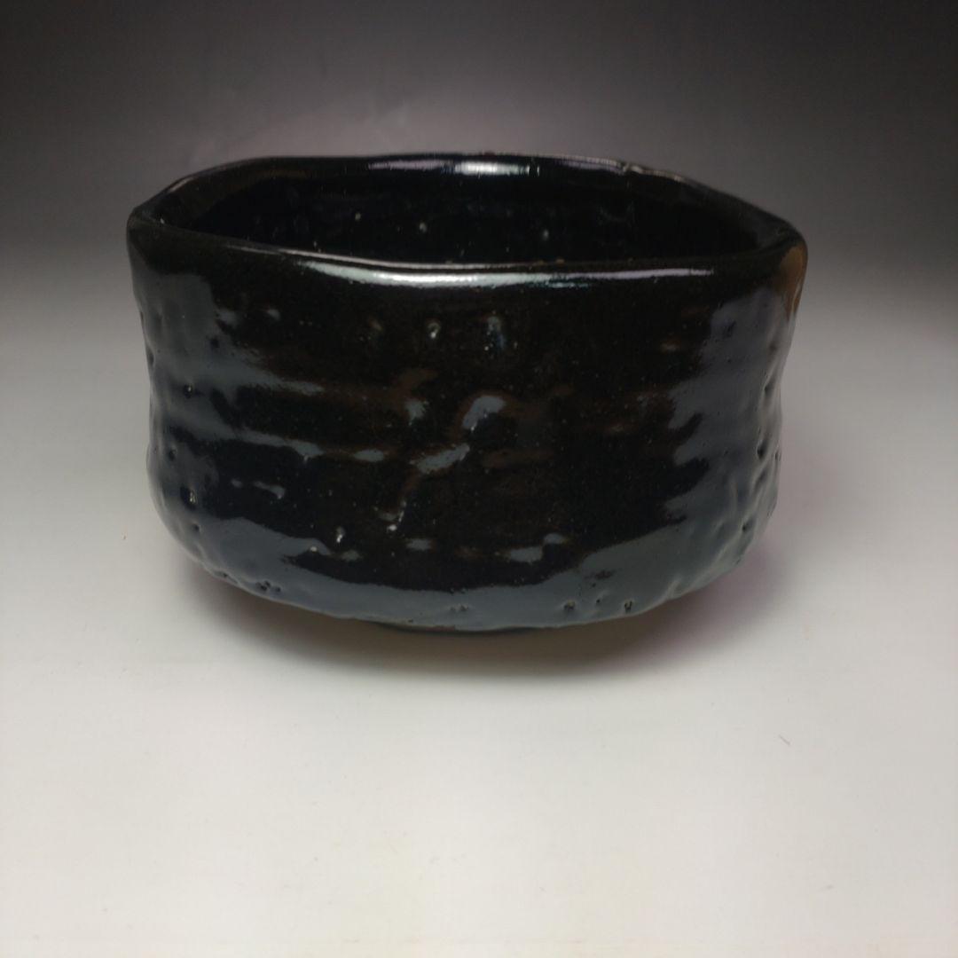 イ110 茶碗『加藤春鼎』『黒引出し茶碗　共箱』抹茶碗　茶道具