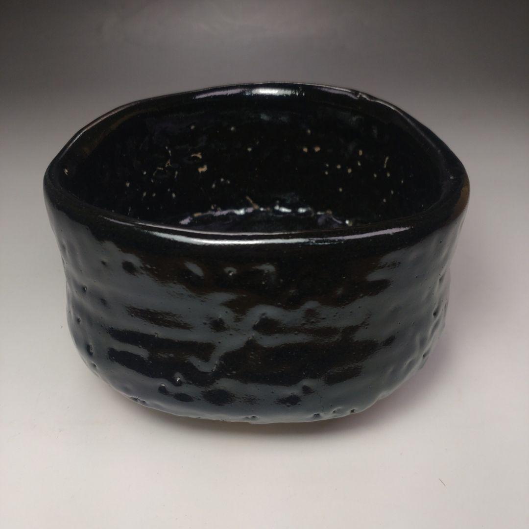 イ110 茶碗『加藤春鼎』『黒引出し茶碗　共箱』抹茶碗　茶道具