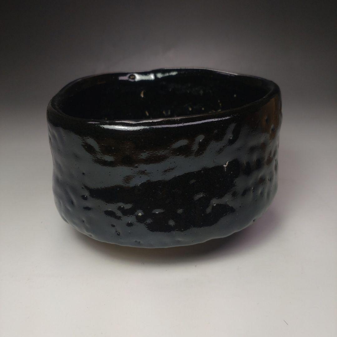 イ110 茶碗『加藤春鼎』『黒引出し茶碗　共箱』抹茶碗　茶道具