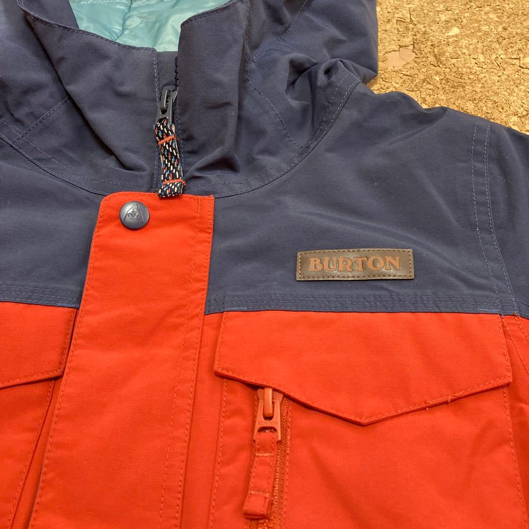 【美品】バートン BURTONキッズ上下 セット子供Sサイズ 120紺赤ベージュ