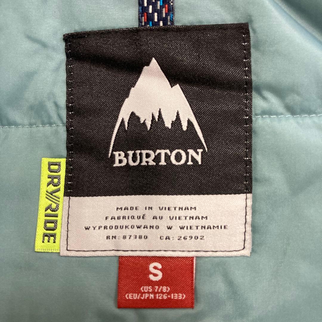 【美品】バートン BURTONキッズ上下 セット子供Sサイズ 120紺赤ベージュ