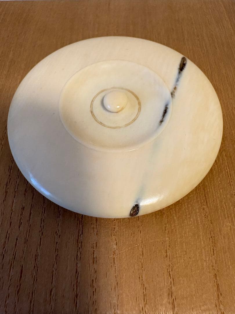 山本陶秀　備前　大海茶入　仕覆付