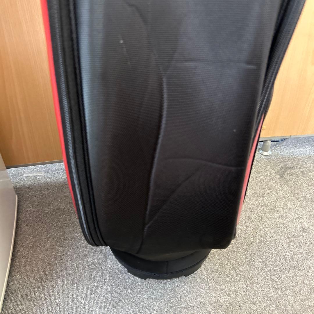 専用adidas ゴルフバッグ キャディバッグ　ブラック/レッド