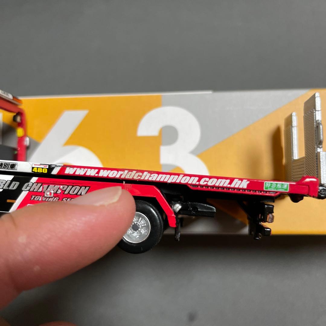 ミニカー HINO300 world champion flatbed tow truck