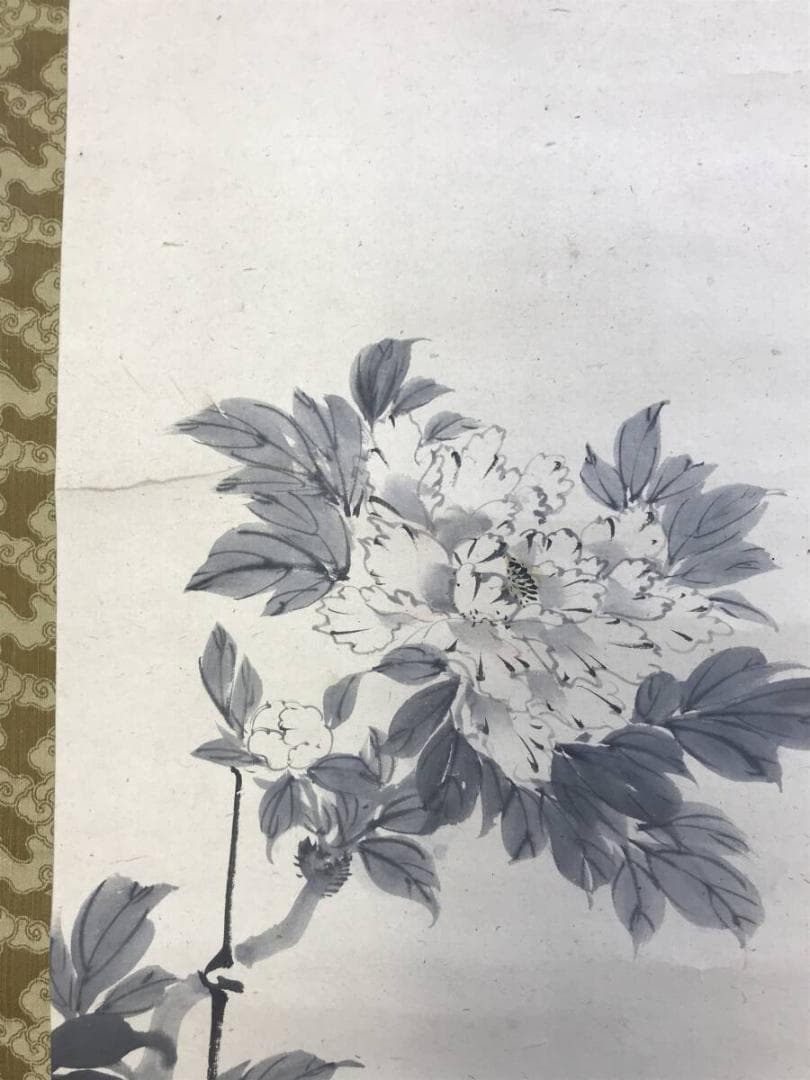 真作/田中日華/大原女/牡丹犬/山水図/花鳥図/三幅対/掛軸名家伝来AH-568