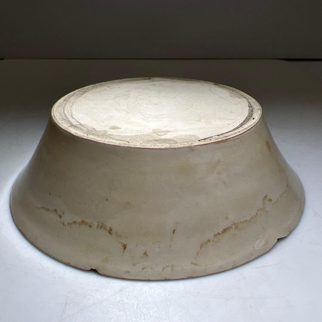 中国宋時代　白磁輪花鉢　口径13.7㎝　東Y8-0123☆2Fタサチ