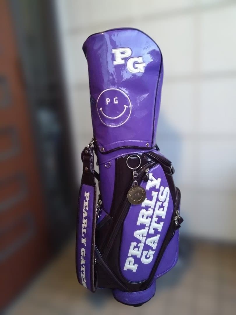 PEARLY GATES パープルのキャディバッグ