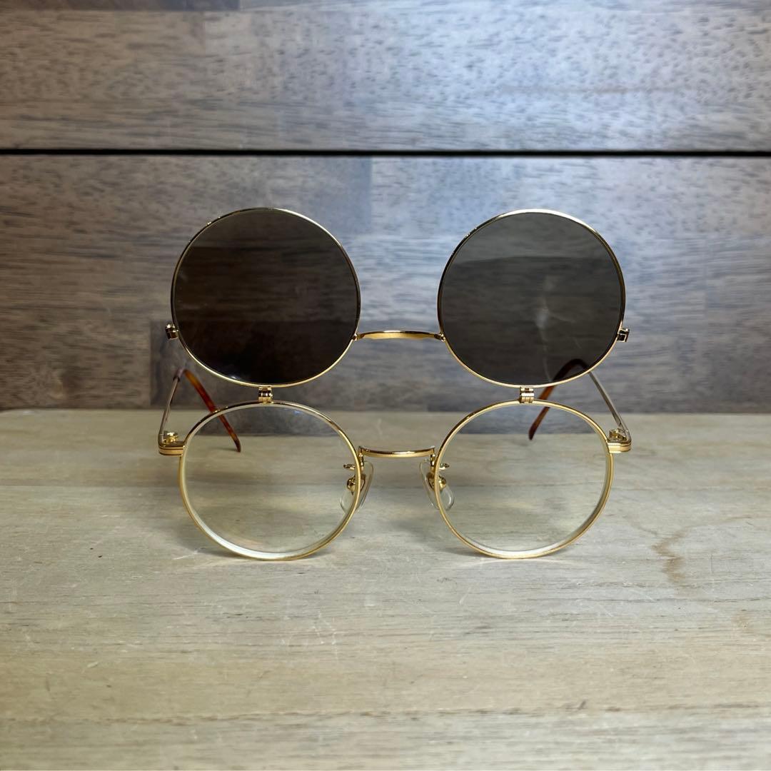 【アンティーク】AMIPARIS 858 08跳ね上げ 度入り メガネ 眼鏡