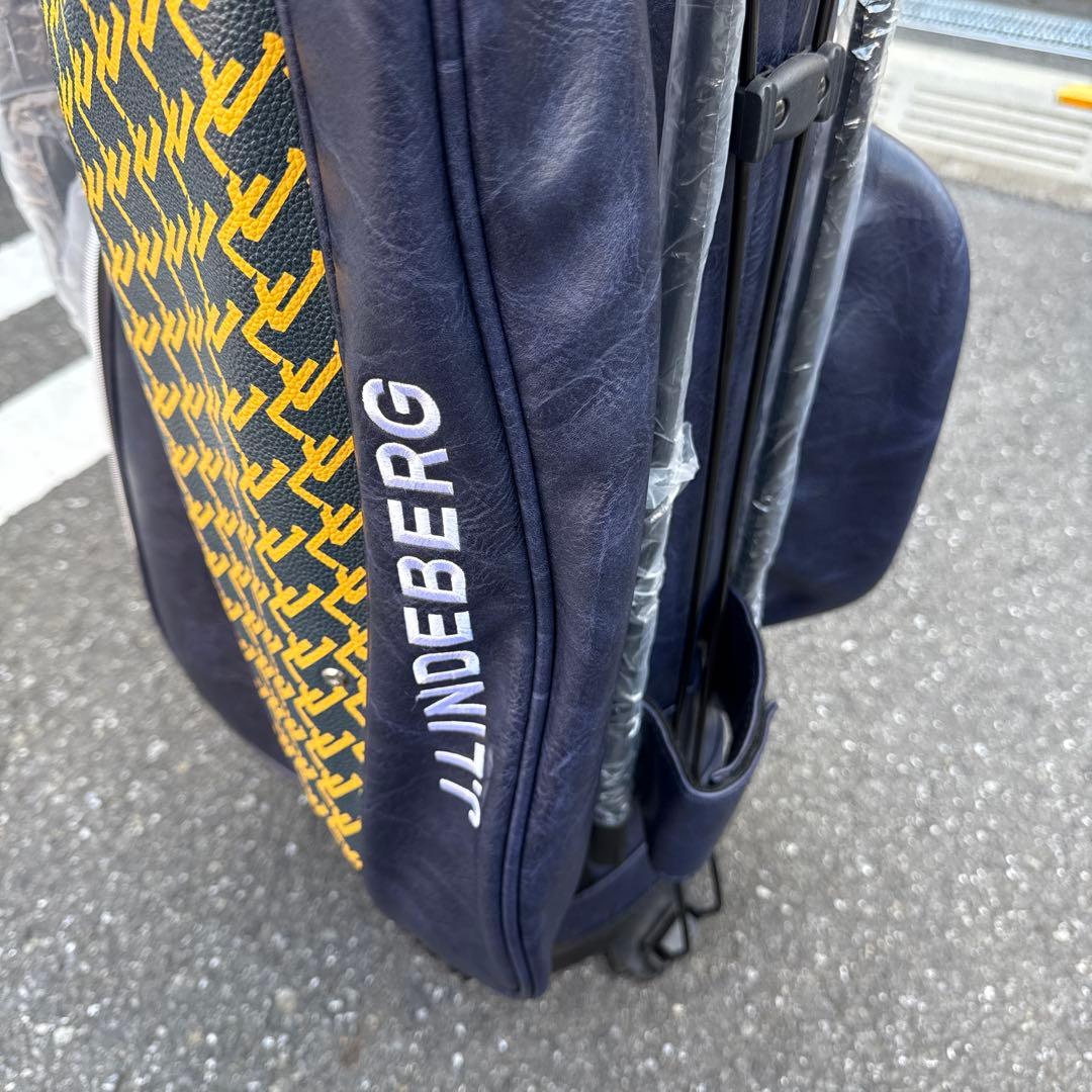 J. Lindeberg キャディバッグ ネイビー/イエロー