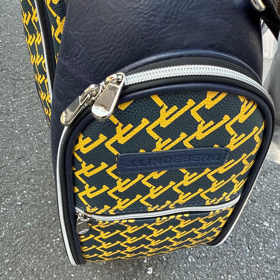 J. Lindeberg キャディバッグ ネイビー/イエロー