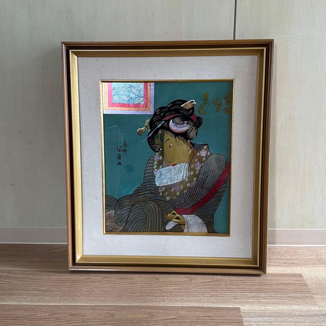 浮世絵　歌川国貞　春画　メタリック　モダンアート　絵画