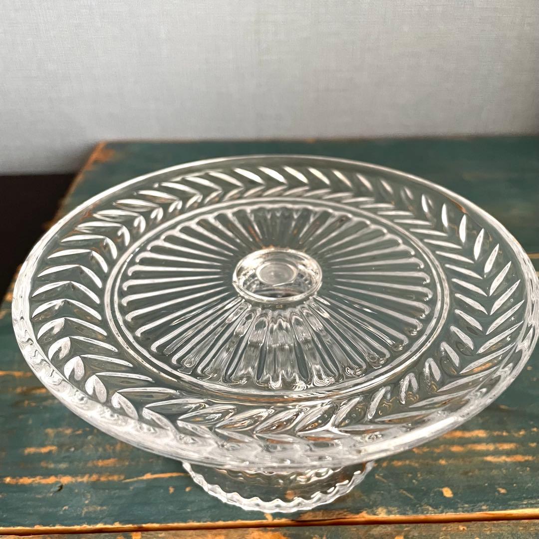 アンティーク/フランス製/ガラス/コンポート