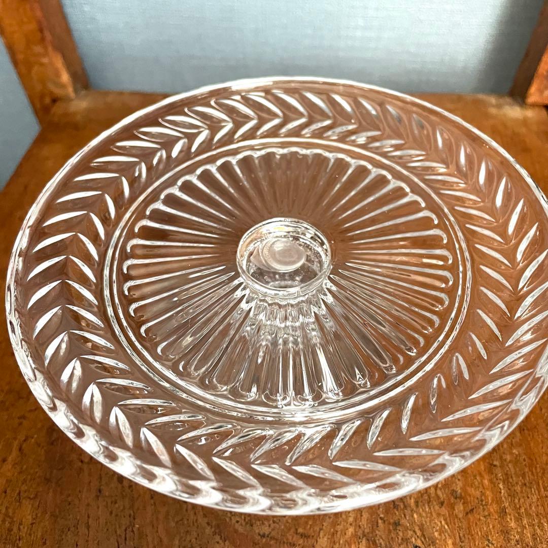 アンティーク/フランス製/ガラス/コンポート