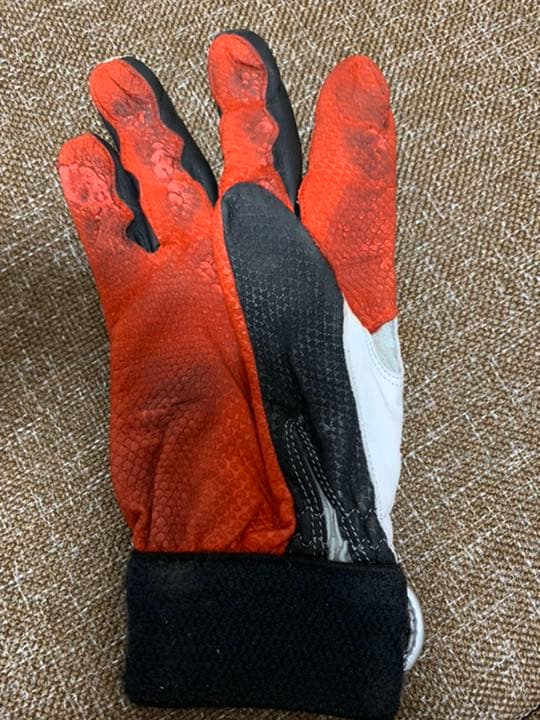 元、巨人、日本ハム　矢野謙次選手バッティンググローブ