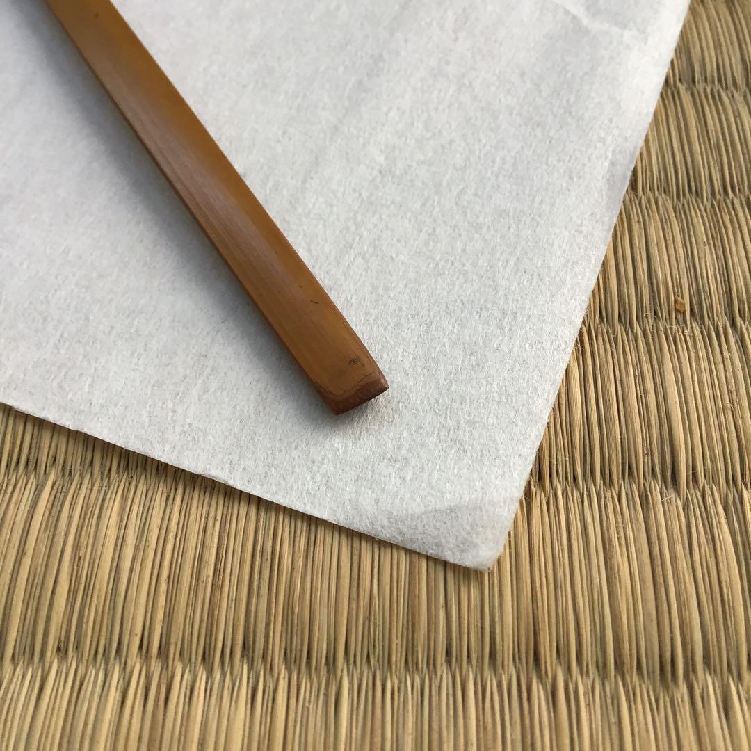 茶道具　茶杓　銘:日の出　松尾流2代　松尾宗五作　翫古斎書付　共筒共箱S89CS