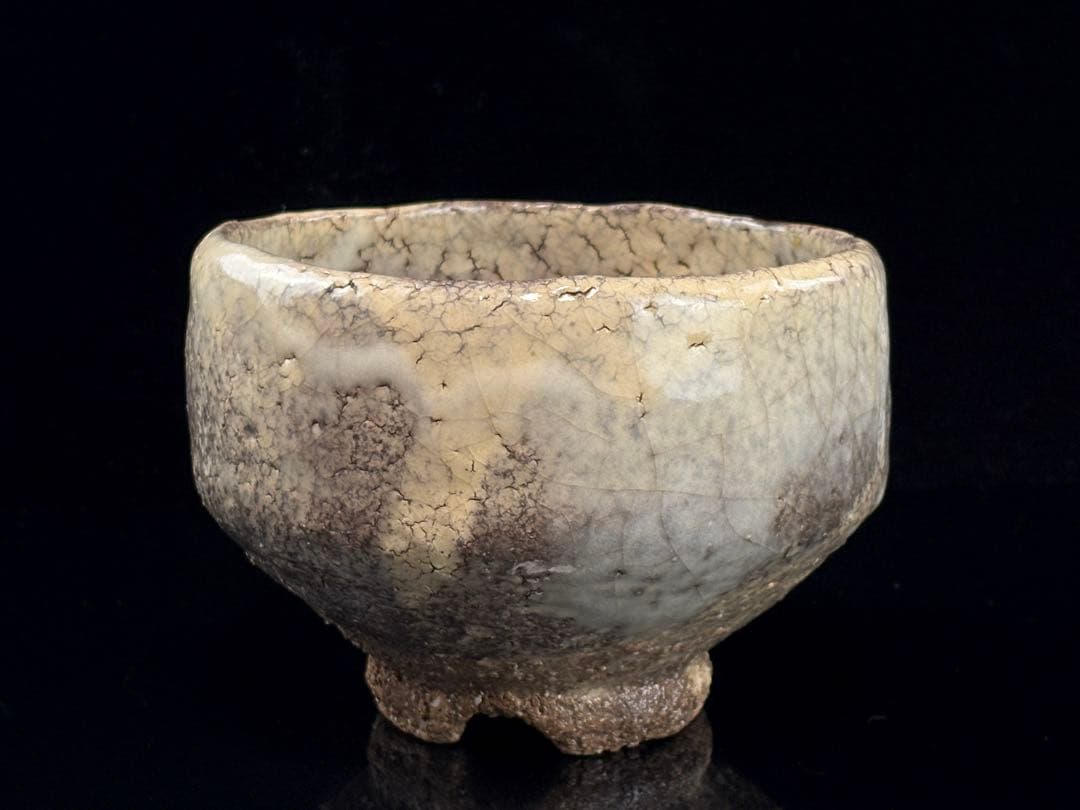 萩焼 玉隆山【吉田萩苑】作 萩茶碗 在銘 茶道具 木箱付 R811111