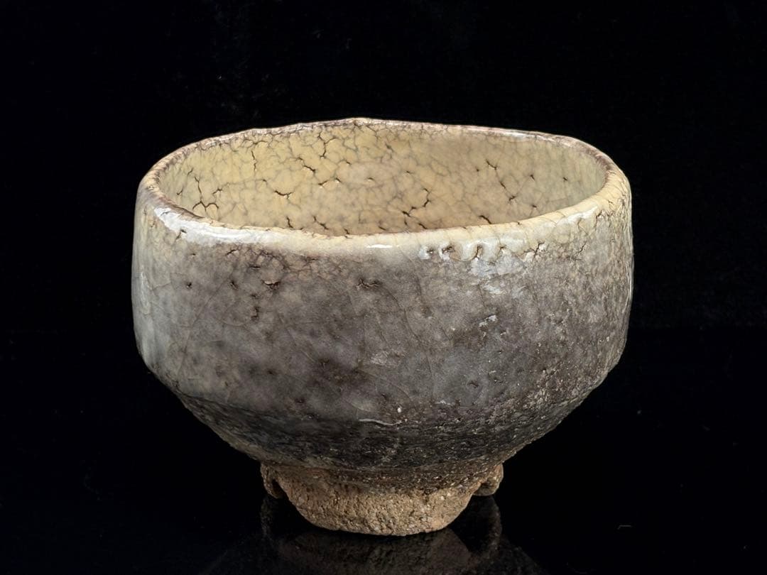 萩焼 玉隆山【吉田萩苑】作 萩茶碗 在銘 茶道具 木箱付 R811111