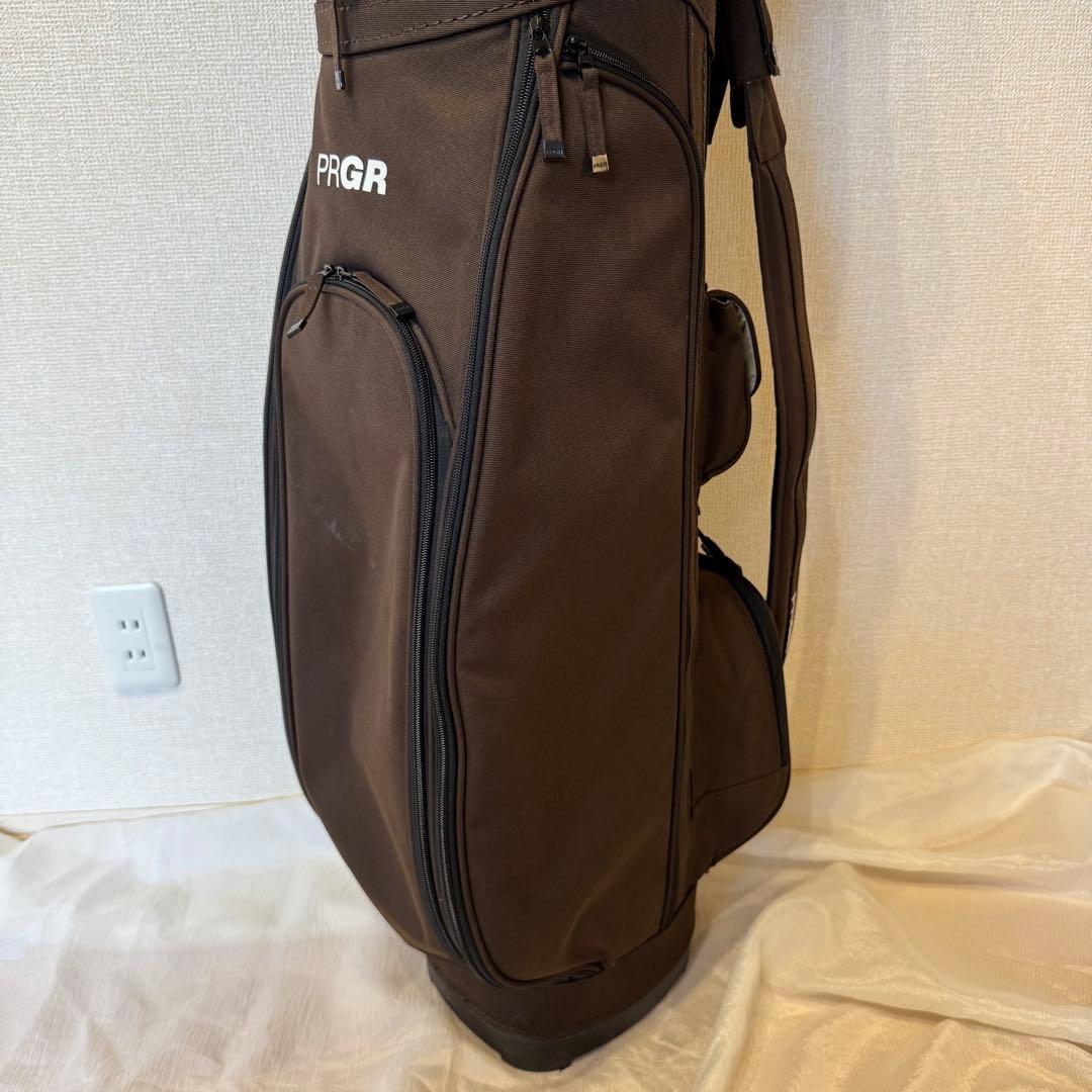 【美品】 PRGR PCB-102 キャディバッグ ブラウン ヘッドカバー付き