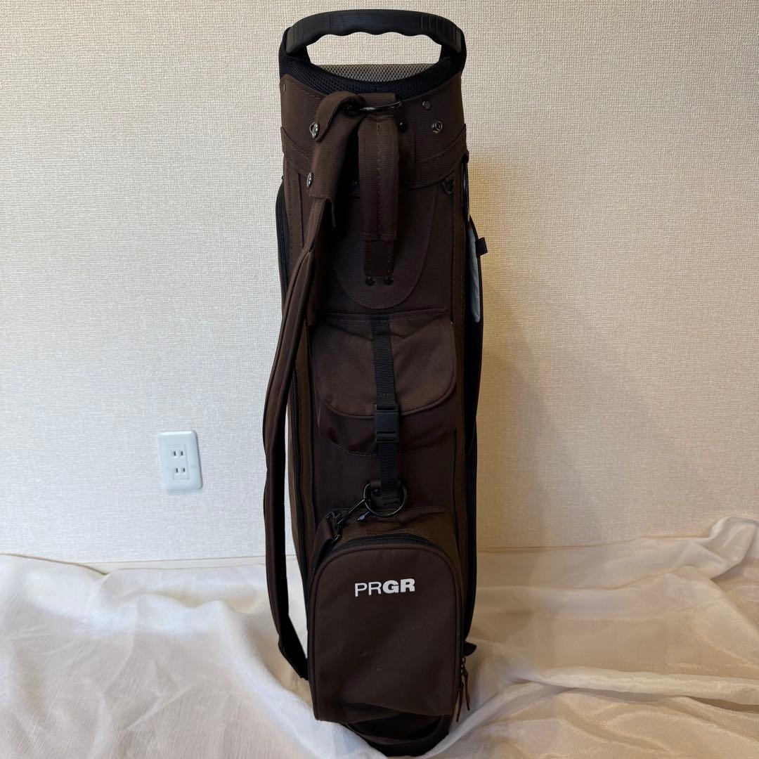 【美品】 PRGR PCB-102 キャディバッグ ブラウン ヘッドカバー付き