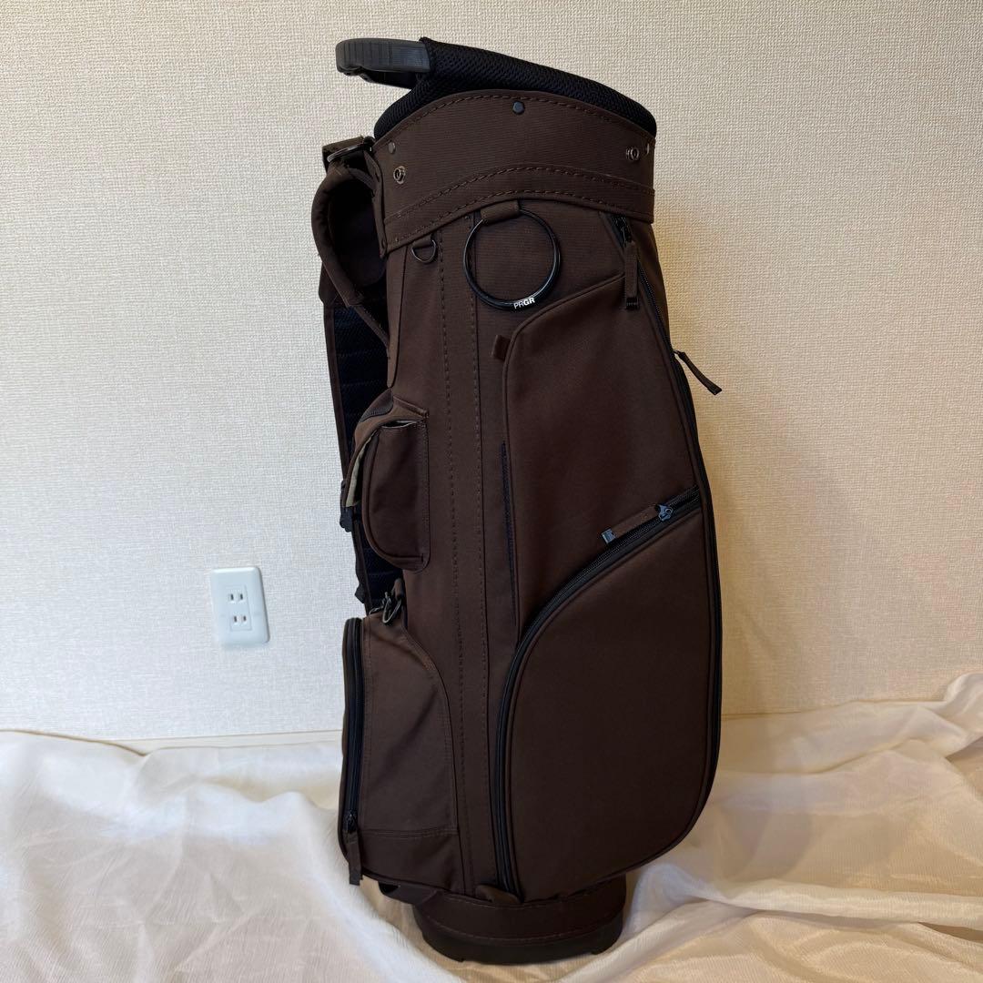【美品】 PRGR PCB-102 キャディバッグ ブラウン ヘッドカバー付き