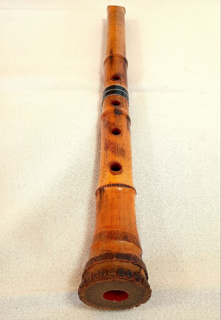 指跡がつくほど大切に使い継がれた名管☆井上昌山作の一尺八寸管の尺八！