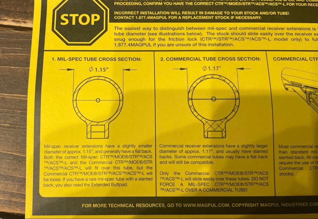 実物 magpul ctrストック　黒