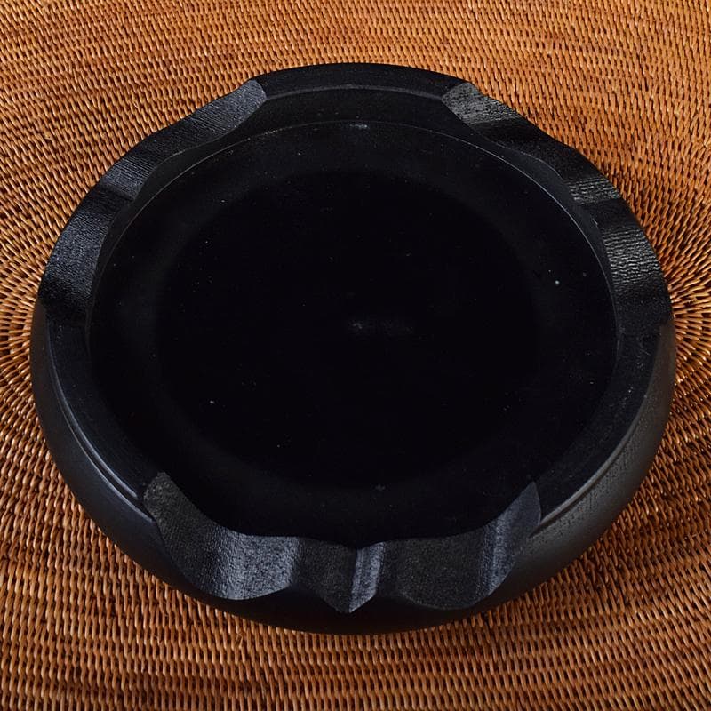 七宝焼　四君子文　花瓶　唐木台・時代箱付　M　R8383B