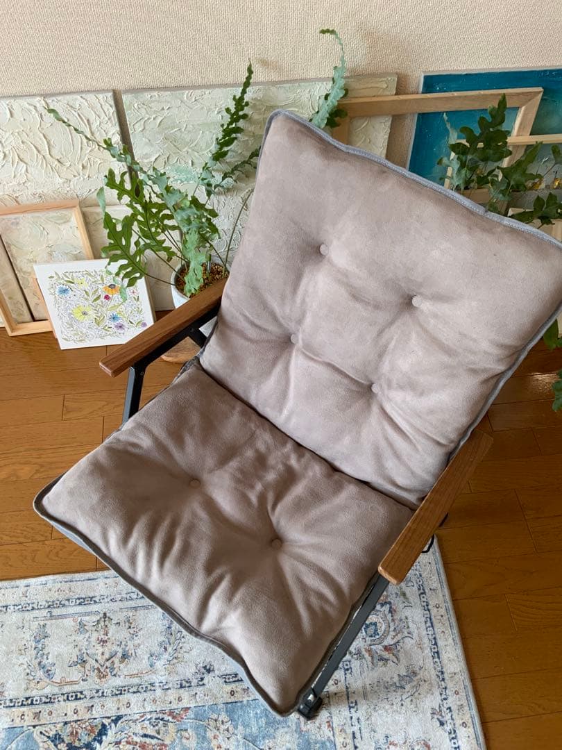 RATEL WORKS ラーテルワークス　ローチェア　グレージュ　クッション付