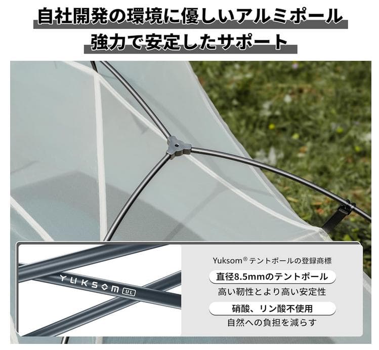 新品　Naturehike テント 2人用 Star-2 グレー