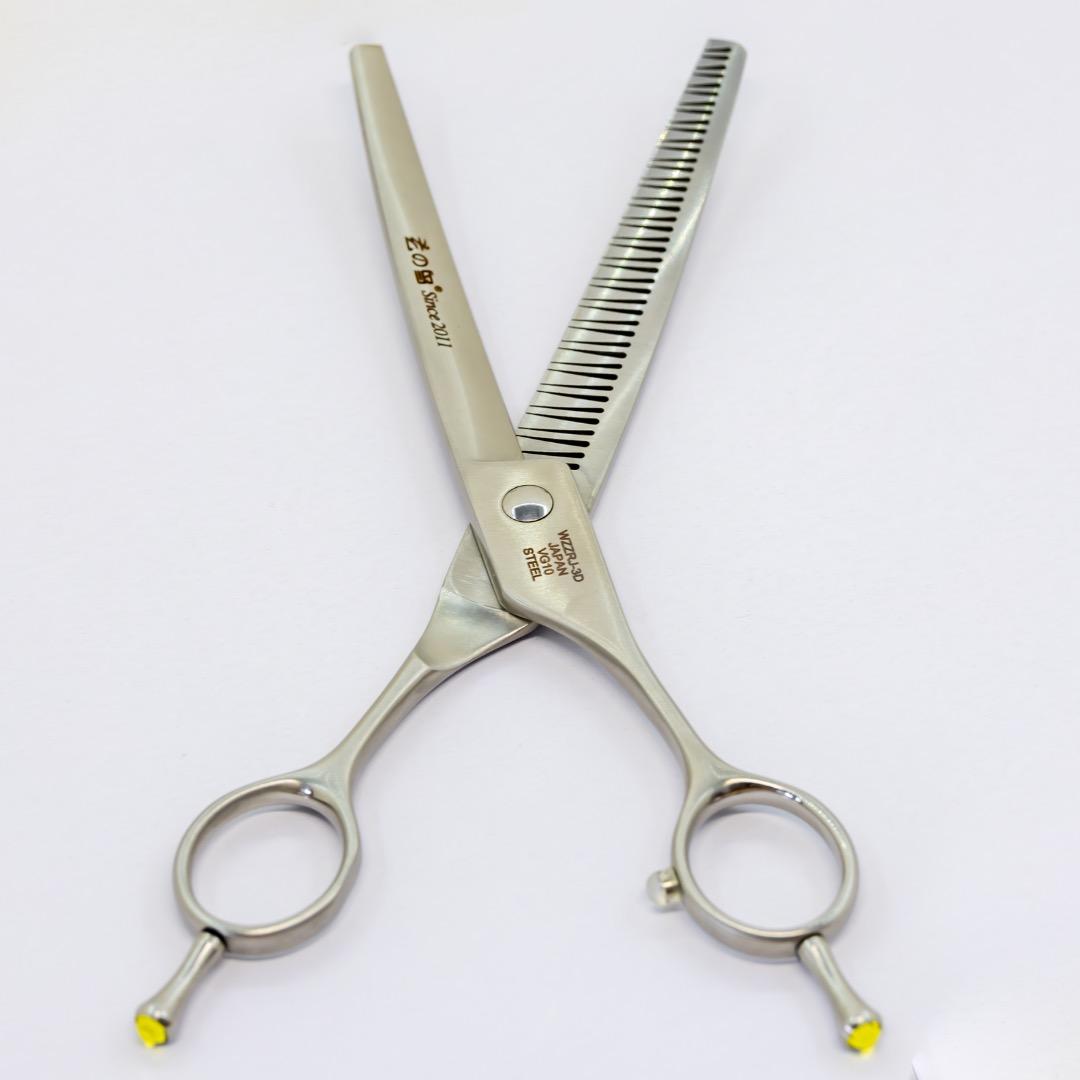 7インチ　3D グラデーション　カーブブレンディングシザー　vg10 コバルト