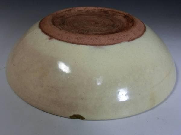 鉢■瀬戸石皿 古い黄瀬戸 深皿 菓子器 お茶菓子鉢 古美術 時代物 骨董品■