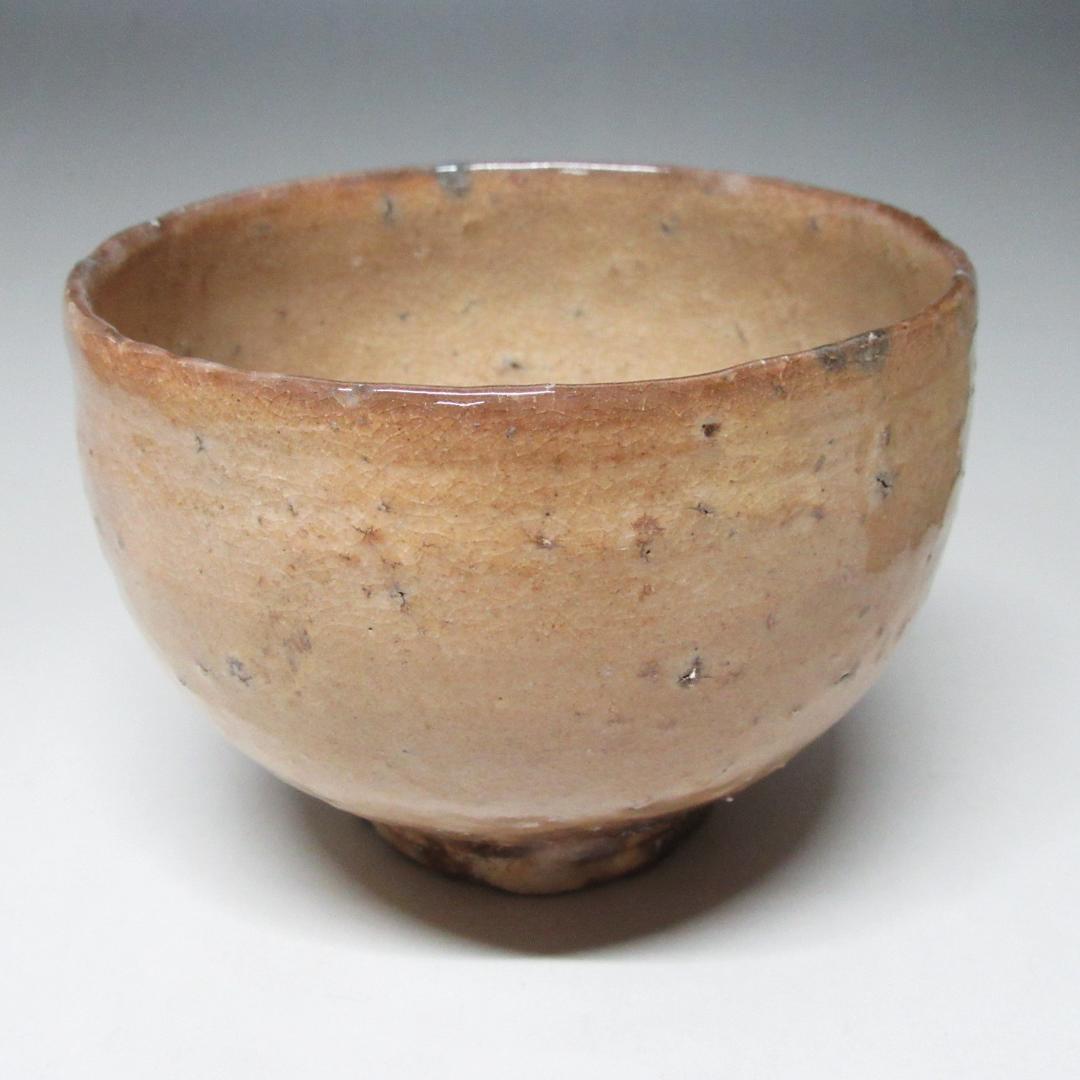 萩茶碗 新庄貞嗣造 共箱/共布/略歴付き 茶道具 CT-06