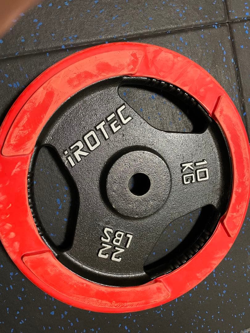 ラバープレート10KG【2枚】【穴径29mm】 /IROTEC（アイロテック）