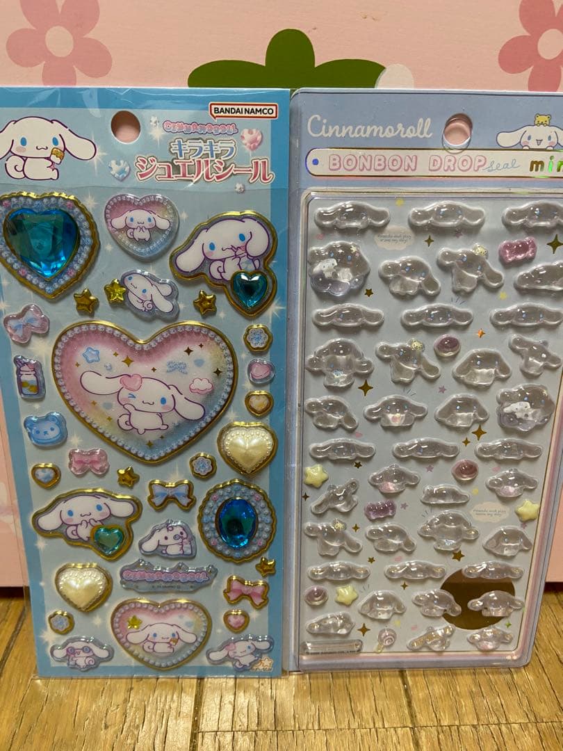 サンリオ　キラキラジュエルシール　サンリオボンボンドロップミニ