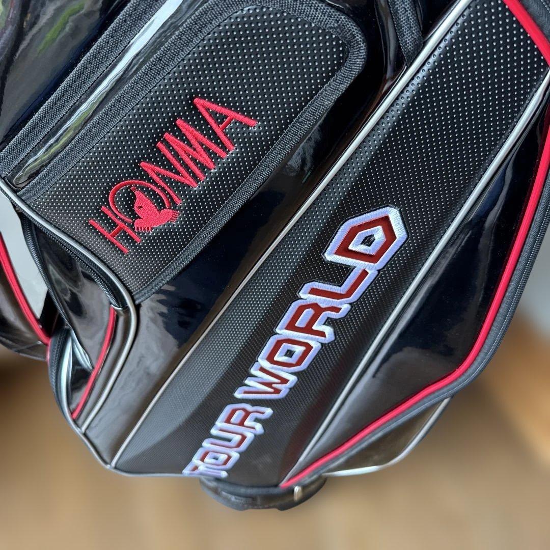 HONMA.TOUR WORLD 本間ゴルフキャディバッグ　黒エナメル
