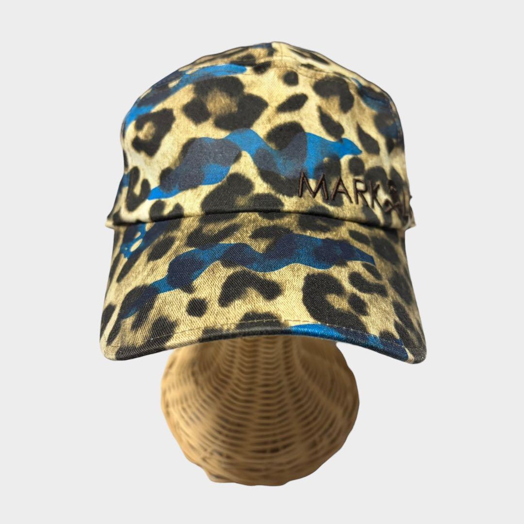 美品 MARK&LONA レオパード ゴルフ キャップ ユニセックス