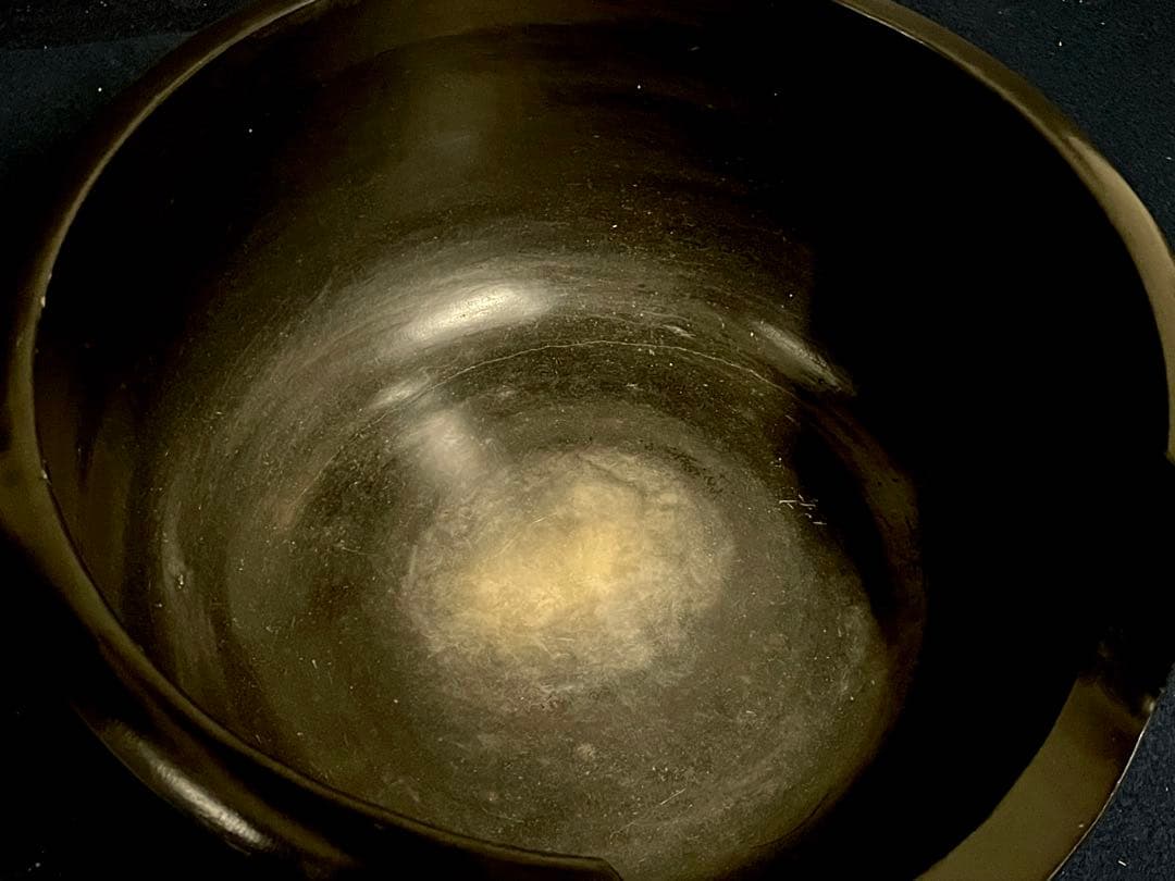 割引‼️【特大】「母」 黒真塗 面取 風炉 土風炉 尺三 木箱 (17あ①)