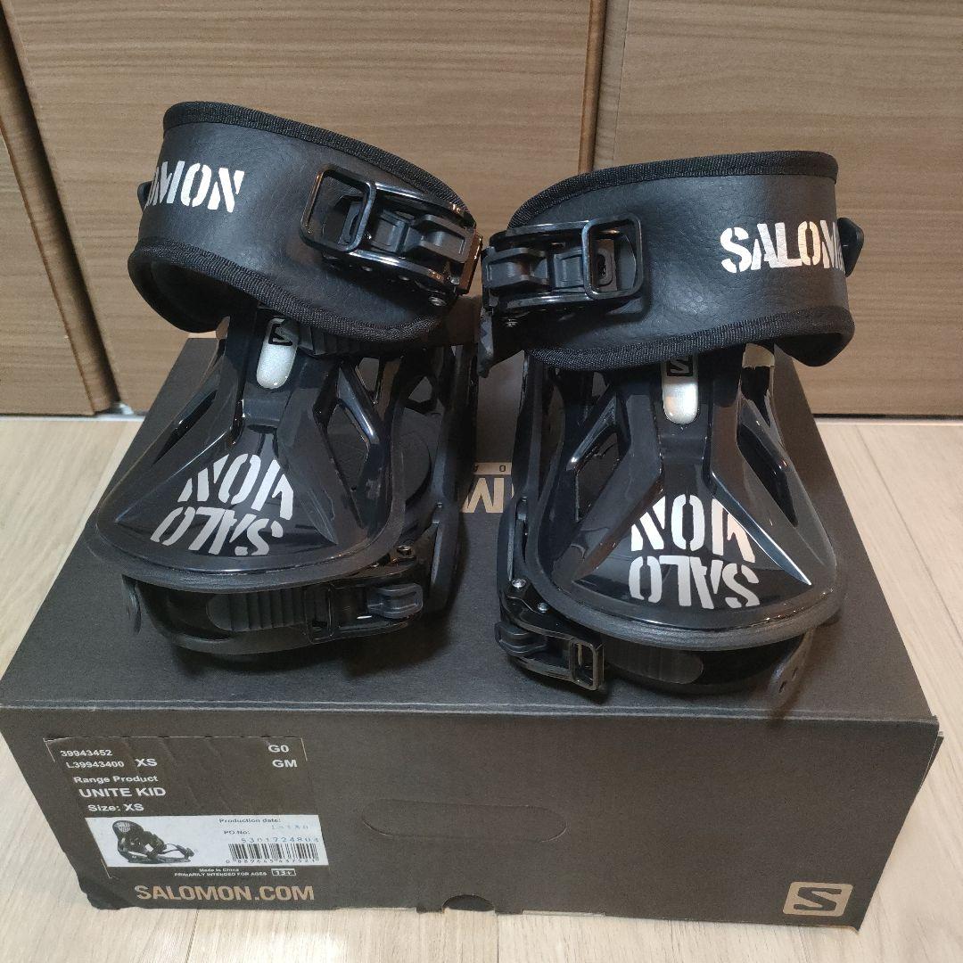 SALOMON UNITE KID スノーボードXSビンディングサロモン黒