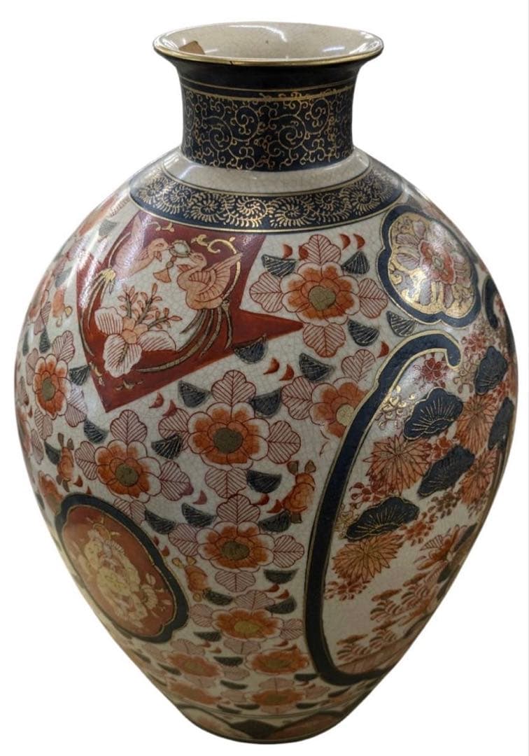 ☆希少☆ 古伊万里 色絵花瓶