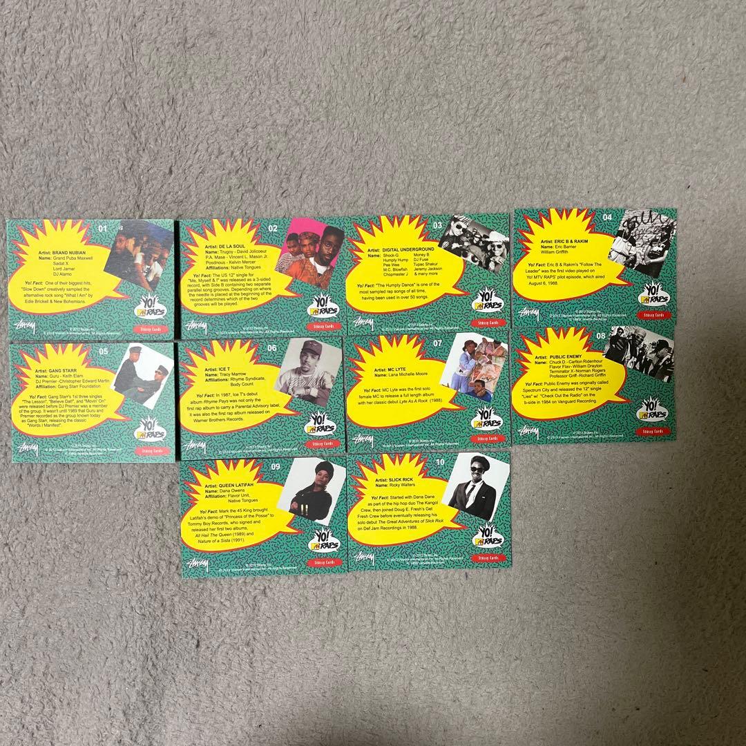 Stussy × Yo! MTV Raps プロモーションカード 10枚セット