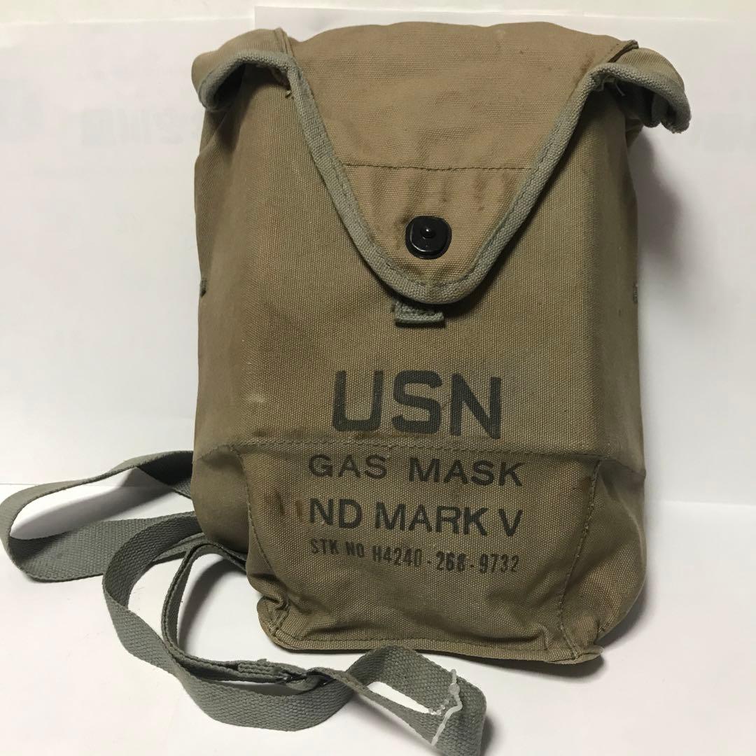 米軍　USNガスマスク&バック&曇り止め用缶計3個セット