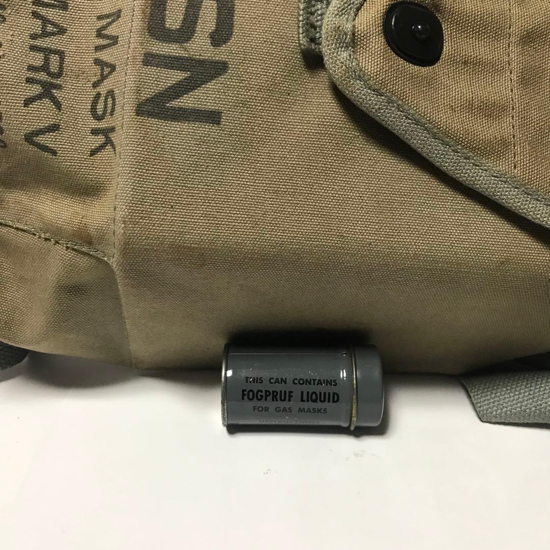 米軍　USNガスマスク&バック&曇り止め用缶計3個セット